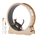 Cat Exercise Wheel 43.3" Large Cat Treadmill Wheel for Indoor Cats Yellow